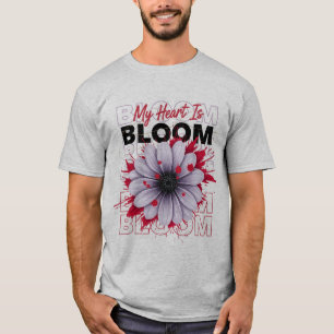 Mitt hjärta blommar djärvt blommotiv Grafik Tusens T Shirt