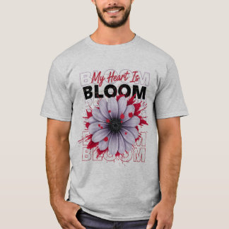 Mitt hjärta blommar djärvt blommotiv Grafik Tusens T Shirt