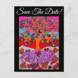 Mitt hjärta blommar för dig Livets träd Spara datu Vykort
