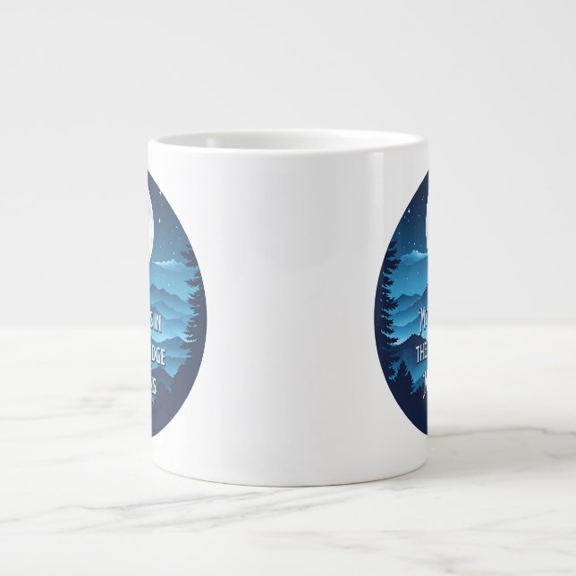 Mitt hjärta finns i Blue Ridge Mountains-Jumbo Mug Jumbo Mugg (Framsidan)