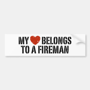 Mitt hjärta Fireman Bildekal