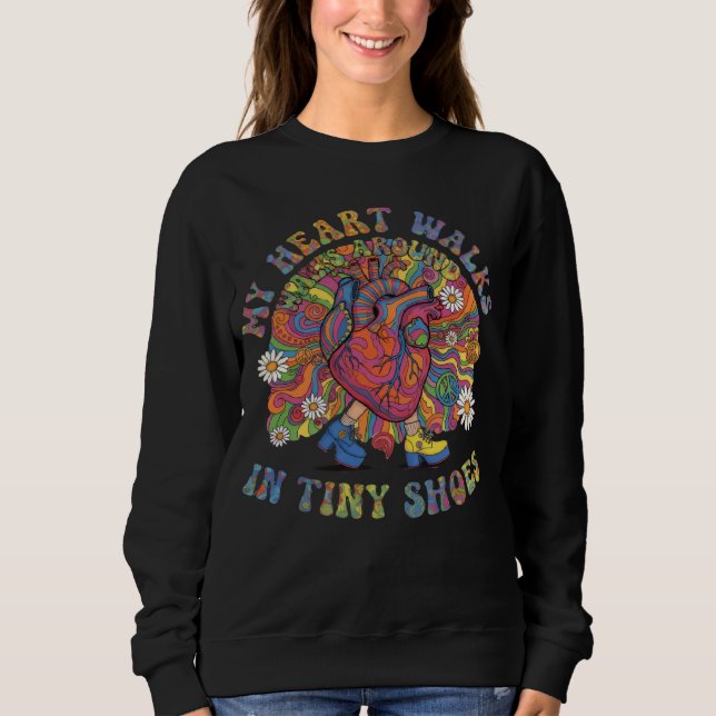 Mitt hjärta går runt i små kuster t shirt (Framsida)