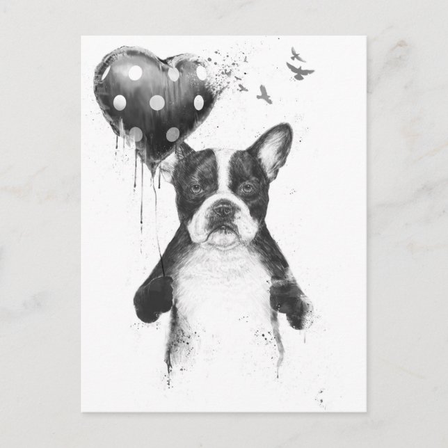 Mitt hjärta går upp vykort (Framsida)