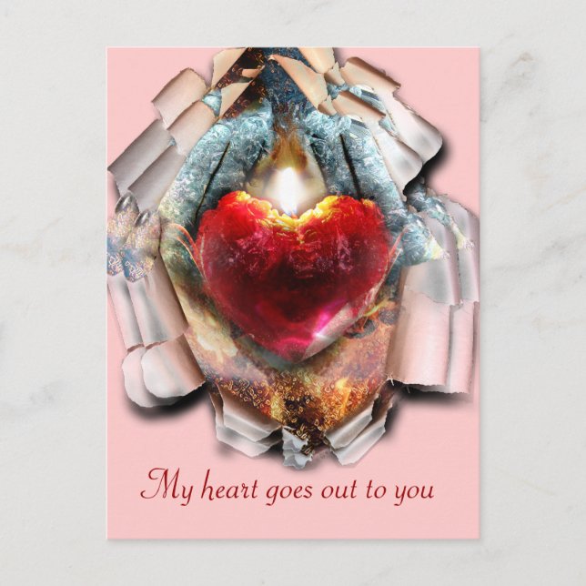 Mitt hjärta går.. vykort (Framsida)