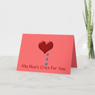 Mitt hjärta Gråter Alla hjärtans dag Card Helgkort