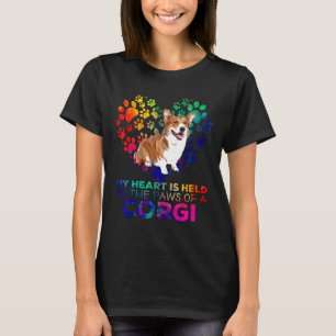 Mitt hjärta hålls av en corgis tass T Shirt