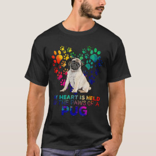 Mitt hjärta hålls av Tassen på en pug T Shirt
