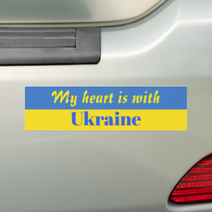 Mitt hjärta ligger hos Ukraina Bildekal