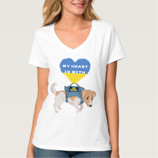 Mitt hjärta ligger hos Ukraina, det ukrainska Prid T Shirt