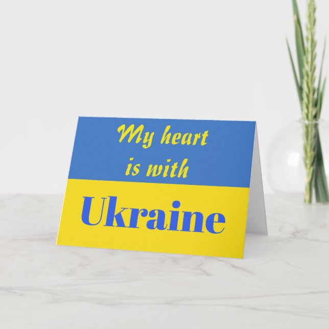 Mitt hjärta ligger hos Ukraina Kort (Framsida)