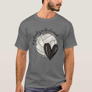 Mitt hjärta ligger på att Volleyball-idrotten Mamm T Shirt