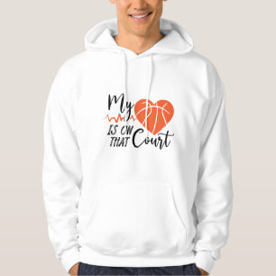 Mitt hjärta ligger på den domstolen hoodie