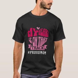 Mitt hjärta ligger på Mamma-spåret och Fält Mamma T Shirt