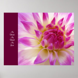 Mitt hjärta Min hand Min kärlek konsttryck Rosa Da Poster