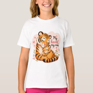 Mitt hjärta, min mamma: Söt tiger mamma och unge T Shirt