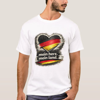 Mitt hjärta. Mitt land. – Tysklandsflagga Deutschl T Shirt
