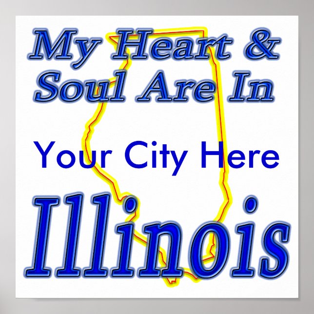 Mitt hjärta och min själ är i Illinois Poster (Framsidan)