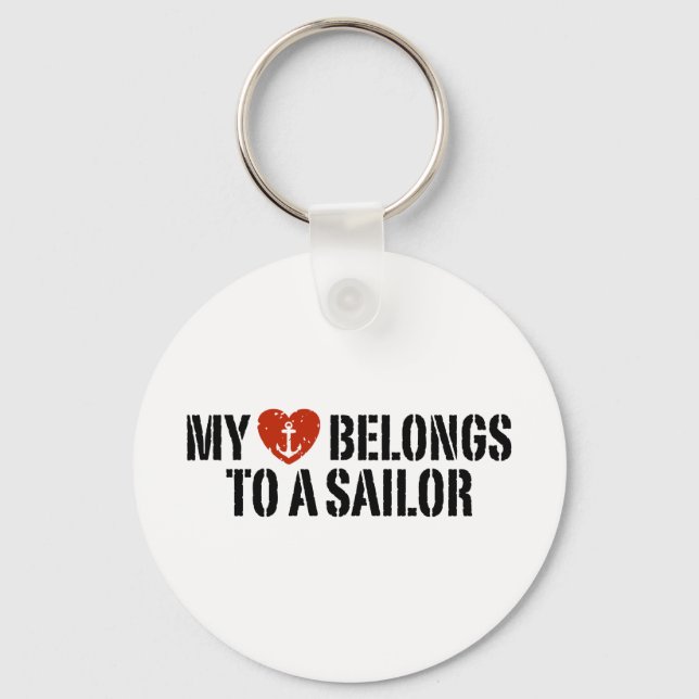 Mitt hjärta Sailor Nyckelring (Framsida)