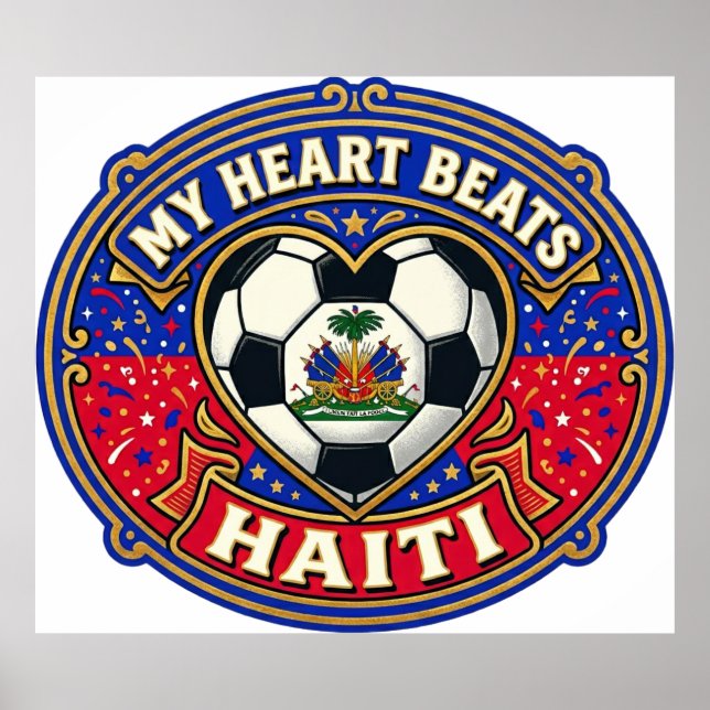 Mitt hjärta slår för Haiti  VM 2026  Poster (Framsidan)