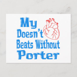 Mitt hjärta slår inte utan Porter. Vykort