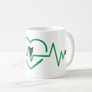 Mitt hjärta slår Svarta katter Kaffemugg