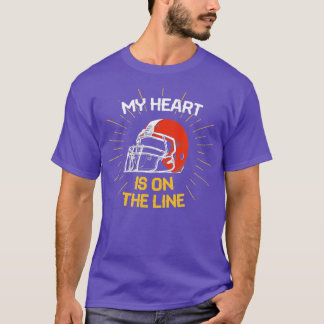 Mitt hjärta står på spel - amerikanska fotbollsmäs t shirt