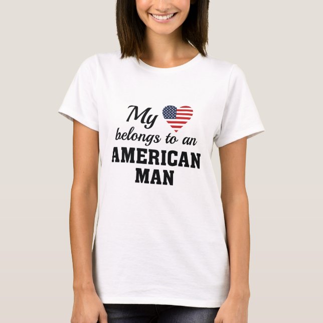 Mitt hjärta tillhör Amerika T Shirt (Framsida)