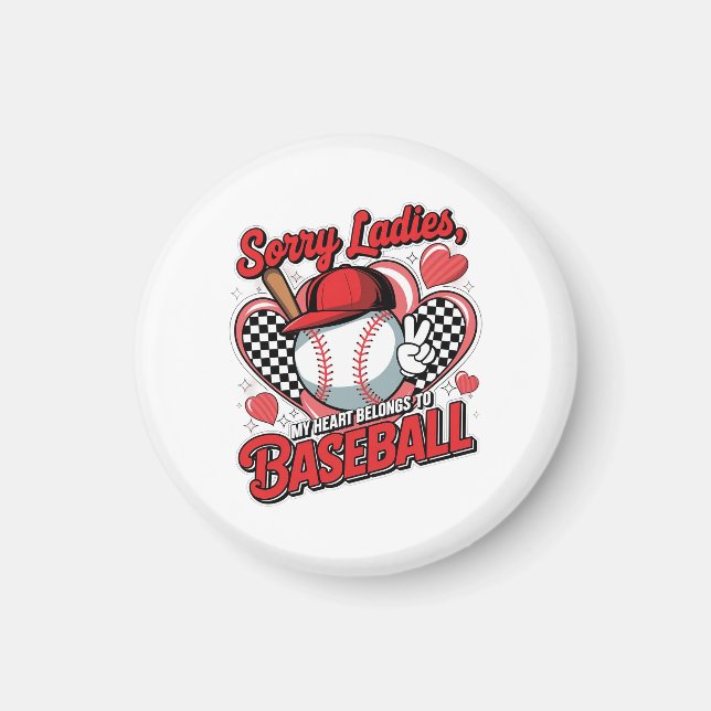 Mitt hjärta tillhör baseboll magnet (Framsidan)