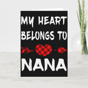 Mitt hjärta tillhör en Nana Awesome Nana Alla hjär Kort