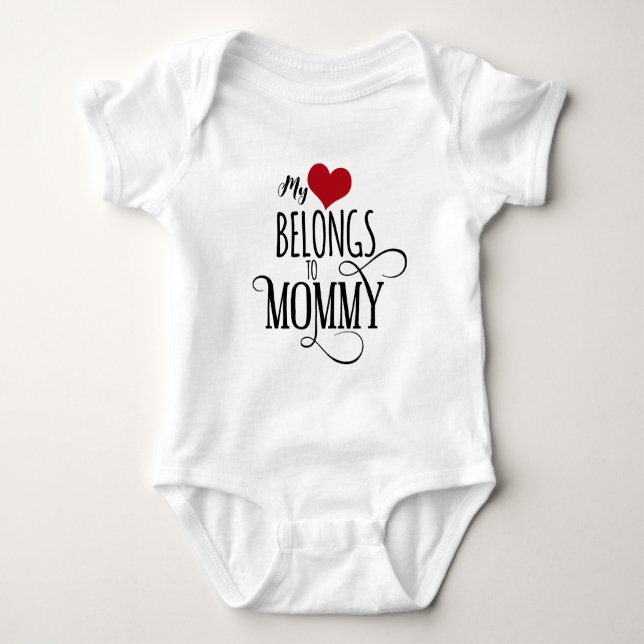 Mitt hjärta tillhör Mamma T Shirt (Framsida)
