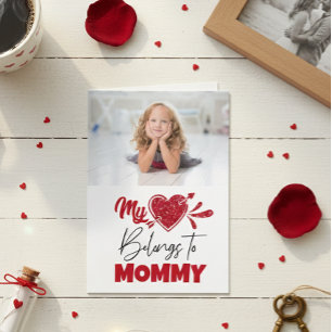 Mitt hjärta tillhör mammas barn foto Alla hjärtans Kort
