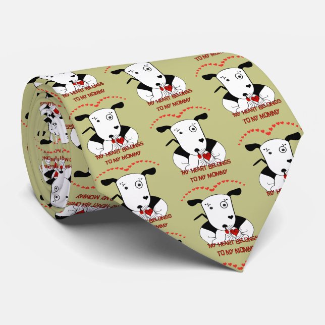 Mitt hjärta tillhör min mamma slips (Rullad)