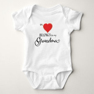 Mitt hjärta tillhör min mormor Söt Modern T Shirt
