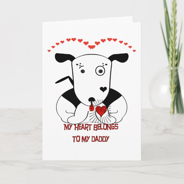 Mitt hjärta tillhör min pappa kort (Framsida)