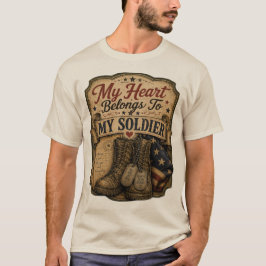 Mitt hjärta tillhör min soldat t shirt