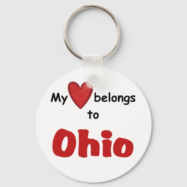 Mitt hjärta tillhör Ohio Nyckelring (Framsida)