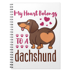 Mitt hjärta Tillhör till en Dachshund Anteckningsbok