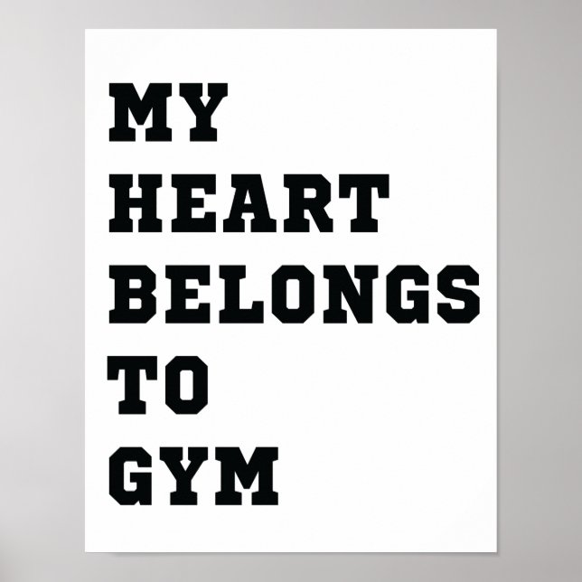 Mitt hjärta tillhör till gym poster (Framsidan)