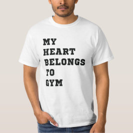 Mitt hjärta tillhör till gym t shirt