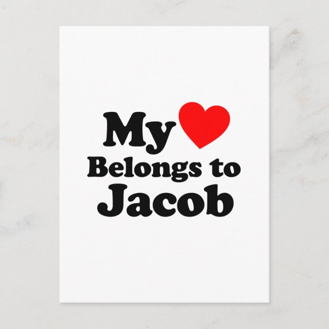 Mitt hjärta Tillhör till Jacob Vykort (Framsida)