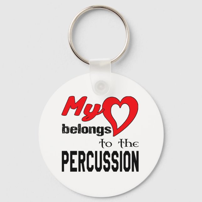Mitt hjärta tillhör till perkussionen. nyckelring (Framsida)