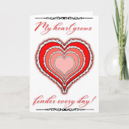 Mitt hjärta växer på alla hjärtans dagskort kort