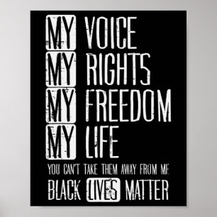 Mitt Höger Freedom Life Black lever problem med Bl Poster