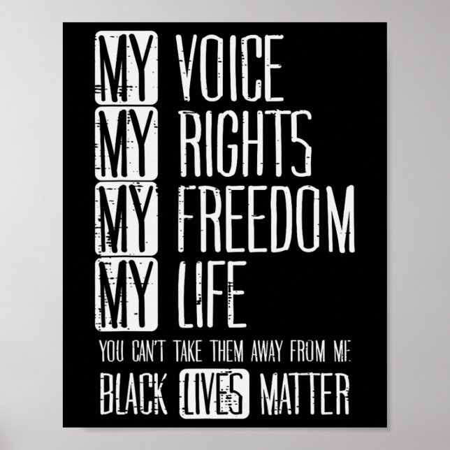Mitt Höger Freedom Life Black lever problem med Bl Poster (Framsidan)