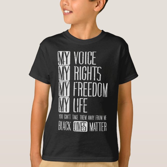 Mitt Höger Freedom Life Black lever problem med Bl T Shirt (Framsida)