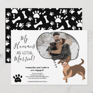 Mitt humans gifta sig förlovning roligt foto meddelande