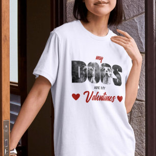Mitt Hundar är mina Valentineser Anpassningsbar Bl T Shirt