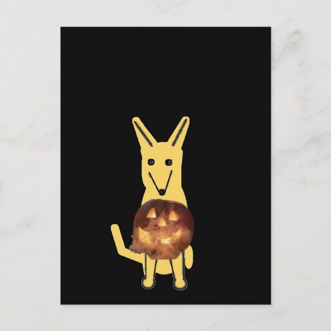 Mitt hundbuddy och Pumpkin, vykort (Framsida)