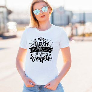 Mitt hus min regler lustig Mamma T Shirt