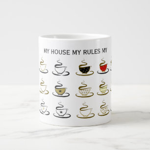 Mitt Hus Mina Regler Mitt Kaffe Jumbo Mugg